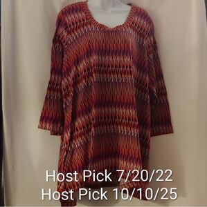 HP Women's Premise Multicolor Patterned Shirt, XXL